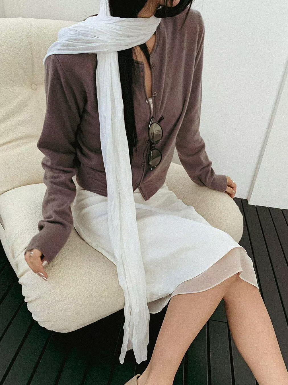 網紗緞面半身裙
